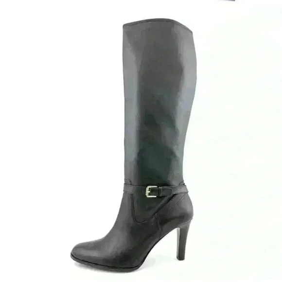 Ralph Lauren Bethan Black High Boots 7.5 - Picture 1 of 5